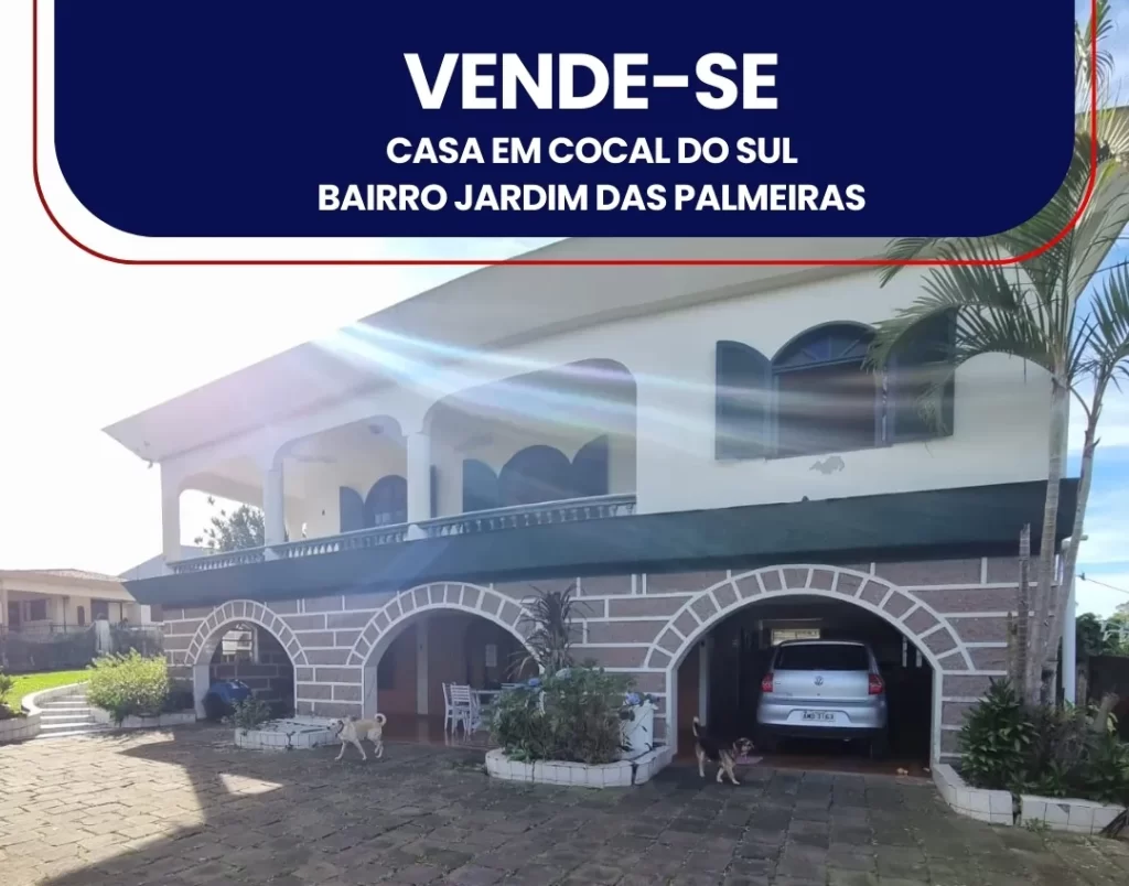 Casa à venda com 02 lotes no Bairro Jardim das Palmeiras!
