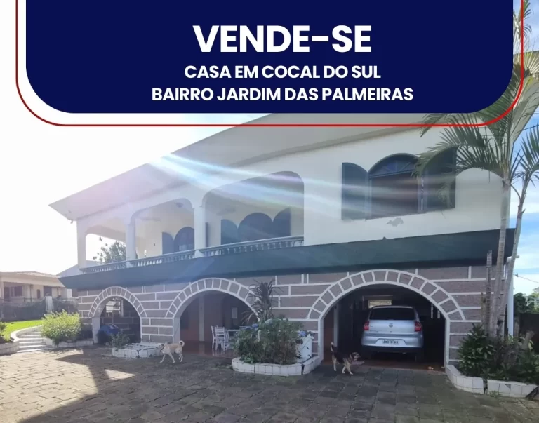 Casa a venda com 02 lotes no Bairro Jardim das Palmeiras!