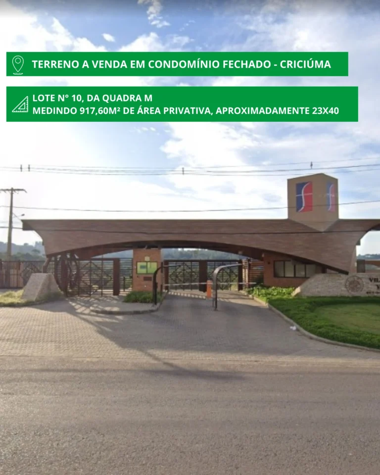 Lote no Condomínio fechado Residencial Villaggio Verde