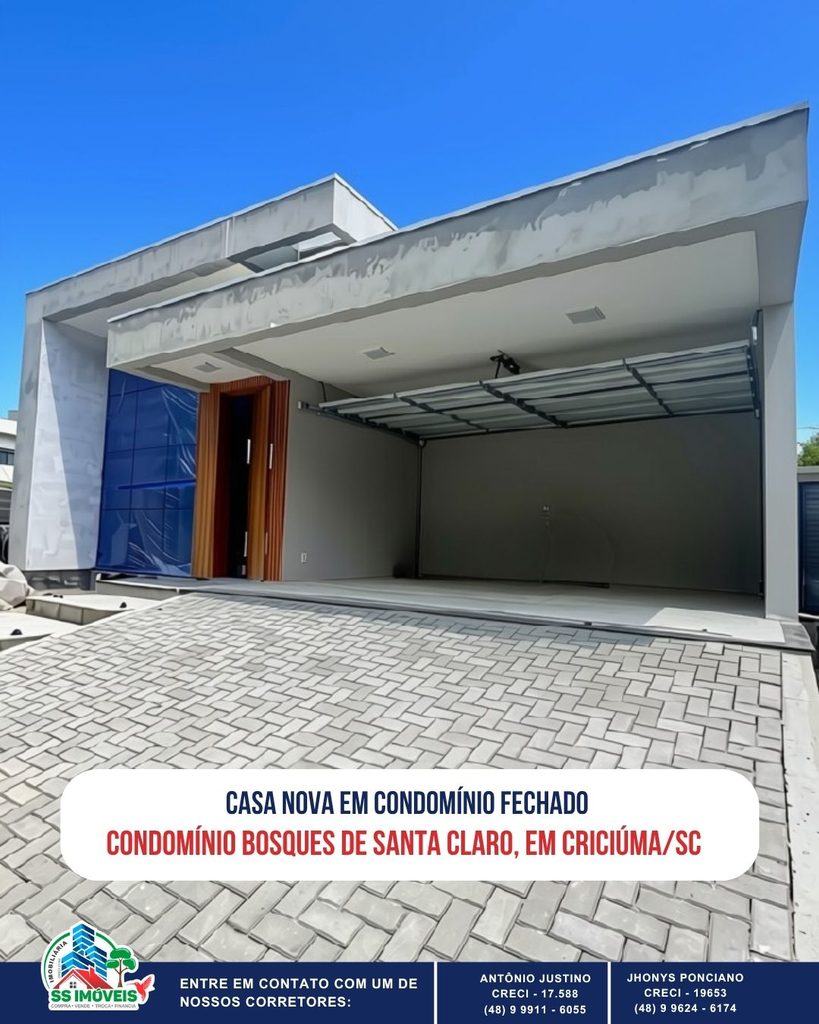 Casa em condomínio fechado, Bosques de Santa Claro, em Criciúma/SC – foto 2